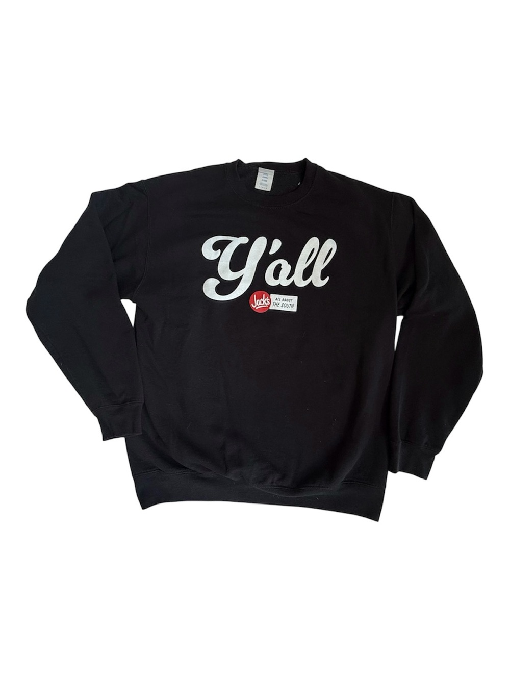 Jack's Family Restaurants "Y'all"‎ Black Crewneck Sweatshirt - Men's Size Large